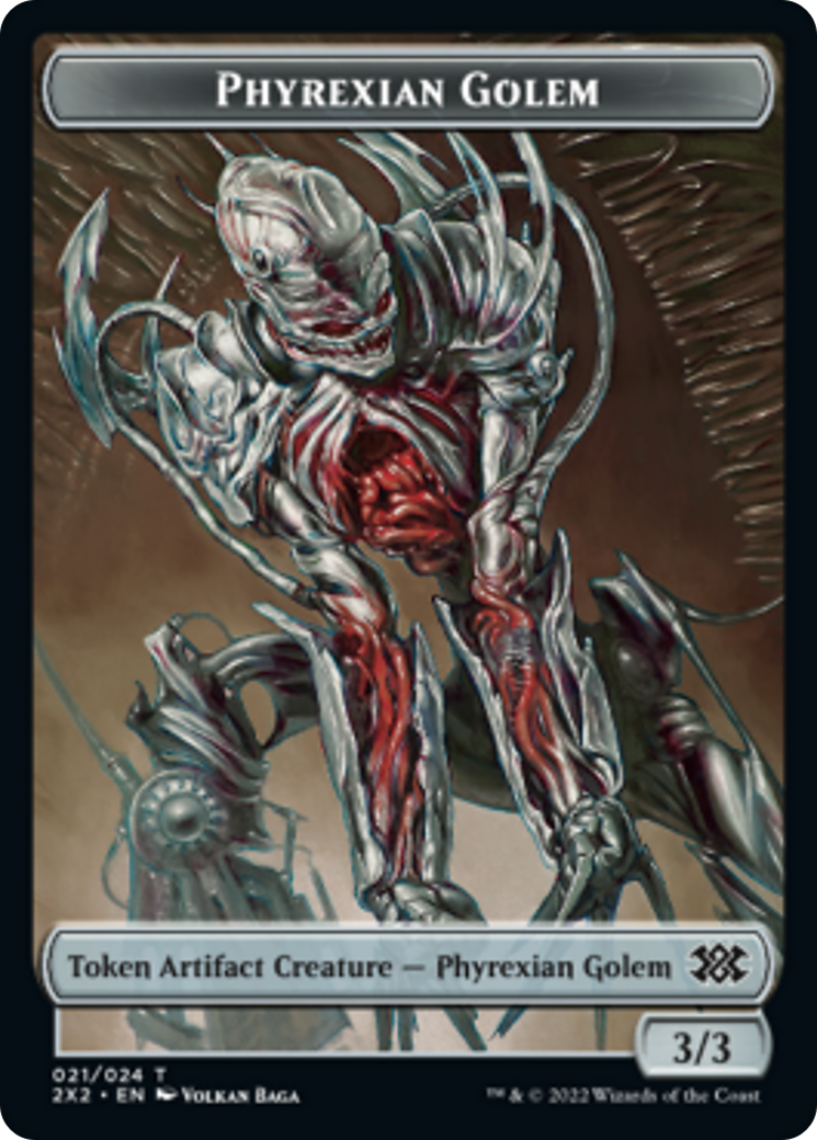 Egg // Phyrexian Golem Double-sided Token [Double Masters 2022 Tokens] | The Gaming-Verse