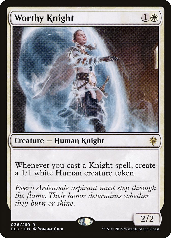 Worthy Knight [Throne of Eldraine] | The Gaming-Verse