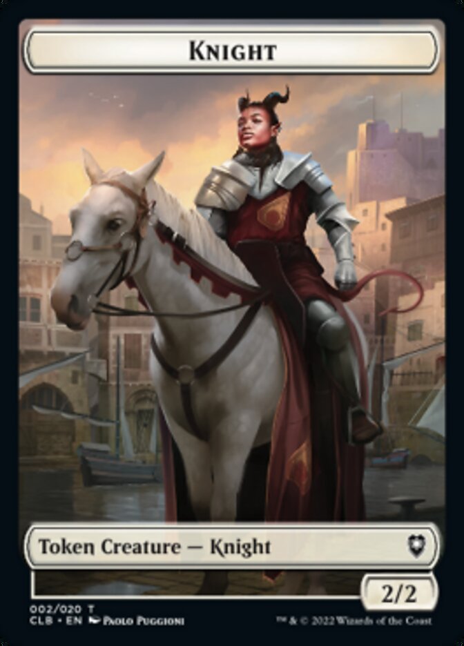 Treasure // Knight Double-sided Token [Commander Legends: Battle for Baldur's Gate Tokens] | The Gaming-Verse