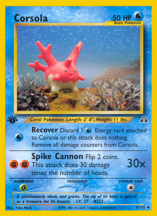 Corsola (37/75) [Neo Discovery 1st Edition] | The Gaming-Verse