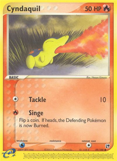 Cyndaquil (59/100) [EX: Sandstorm] | The Gaming-Verse