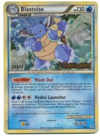 Blastoise (13/95) (Staff Prerelease Promo) [HeartGold & SoulSilver: Black Star Promos] | The Gaming-Verse