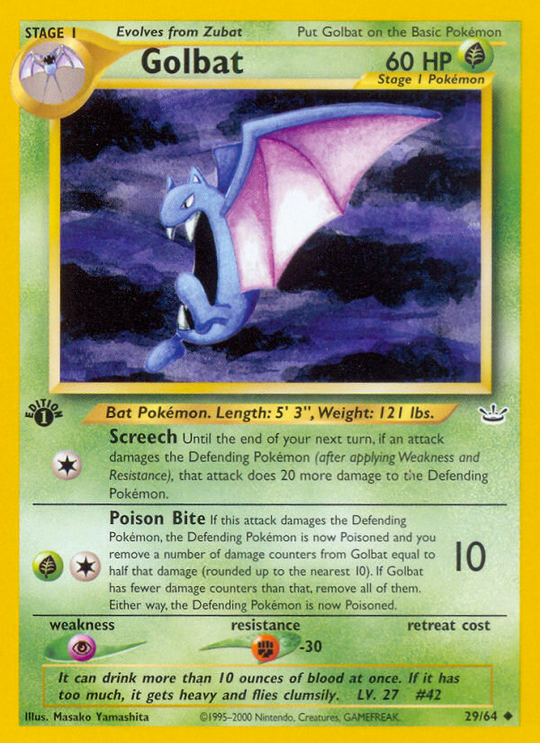 Golbat (29/64) [Neo Revelation 1st Edition] | The Gaming-Verse