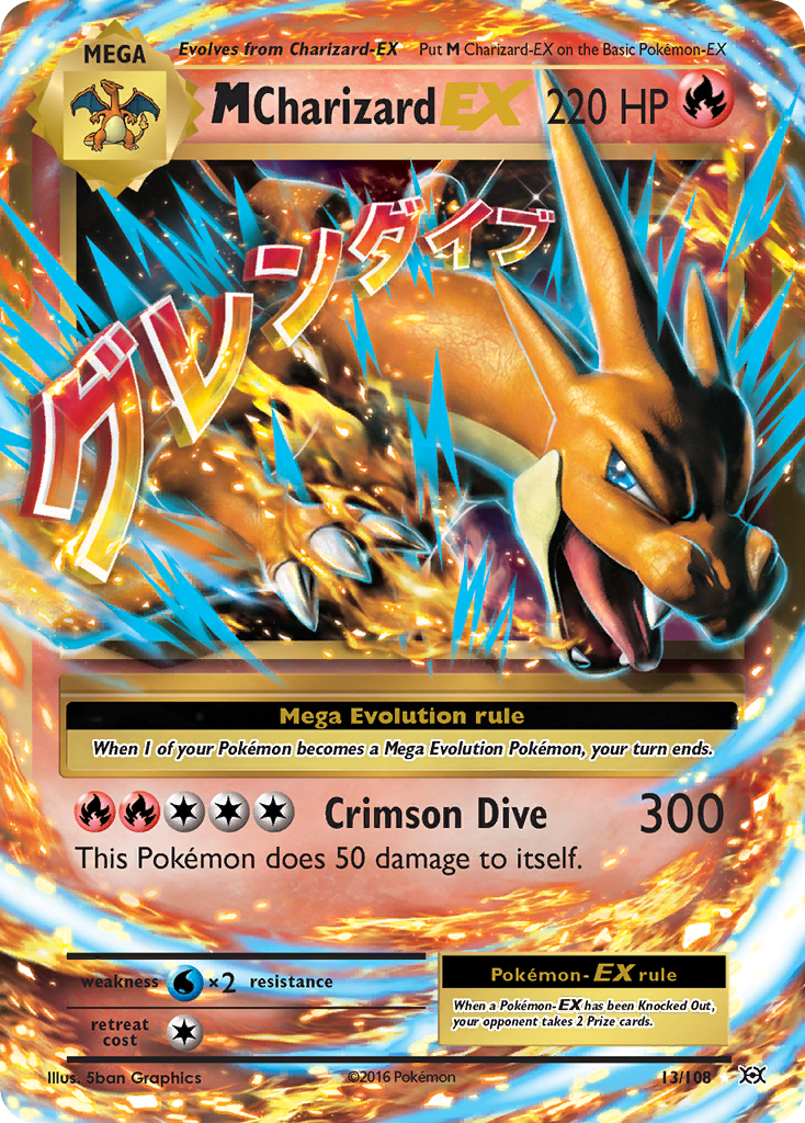 M Charizard EX (13/108) [XY: Evolutions] | The Gaming-Verse