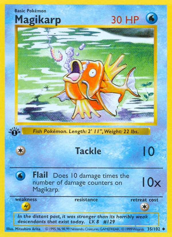 Magikarp (35/102) (Shadowless) [Base Set 1st Edition] | The Gaming-Verse