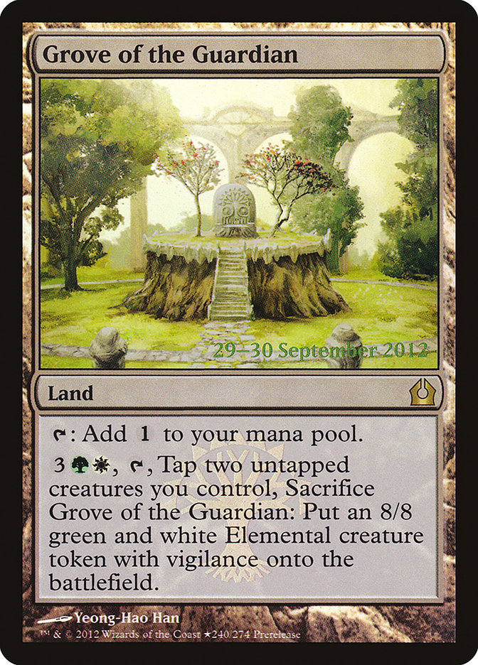 Grove of the Guardian (Prerelease) [Return to Ravnica Prerelease Promos] | The Gaming-Verse