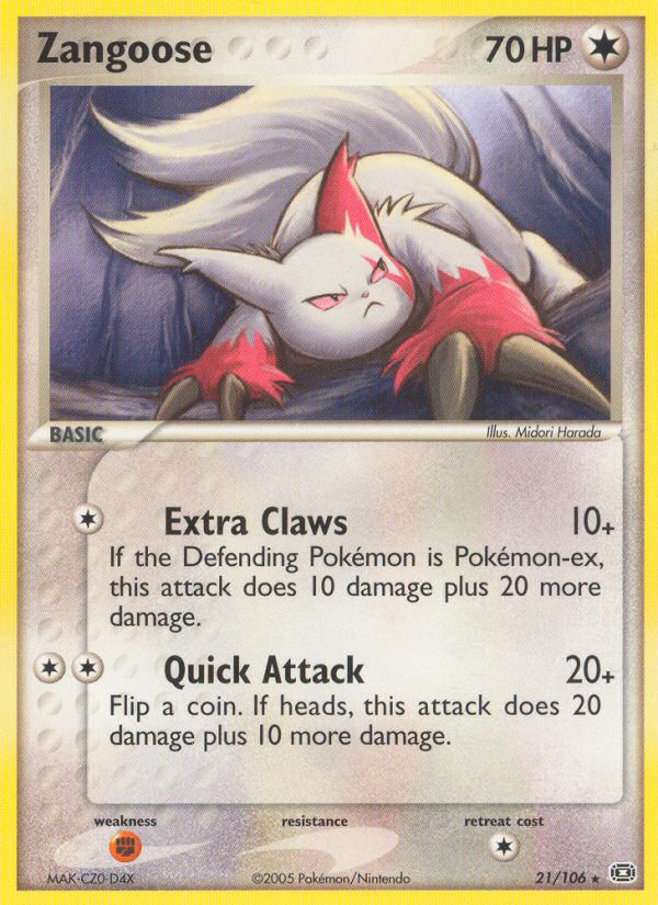 Zangoose (21/106) [EX: Emerald] | The Gaming-Verse