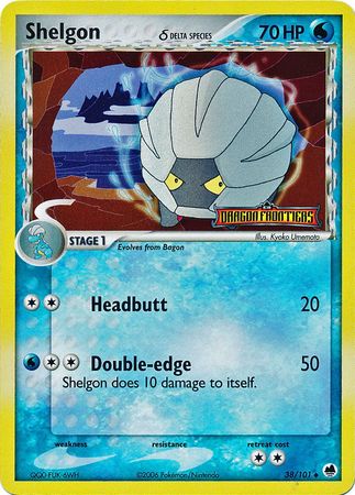 Shelgon (38/101) (Delta Species) (Stamped) [EX: Dragon Frontiers] | The Gaming-Verse