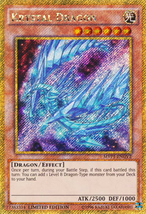 Krystal Dragon [MVP1-ENGV2] Gold Secret Rare | The Gaming-Verse