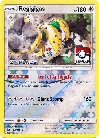 Regigigas (84/111) (League Promo 2nd Place) [Sun & Moon: Crimson Invasion] | The Gaming-Verse