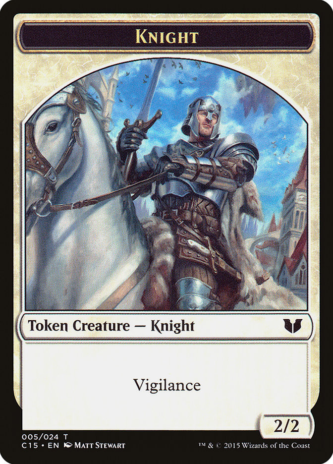 Angel // Knight (005) Double-Sided Token [Commander 2015 Tokens] | The Gaming-Verse