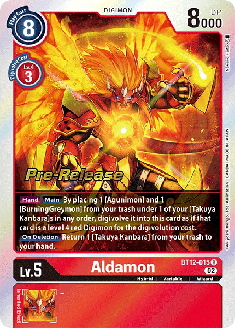 Aldamon [BT12-015] [Across Time Pre-Release Cards] | The Gaming-Verse