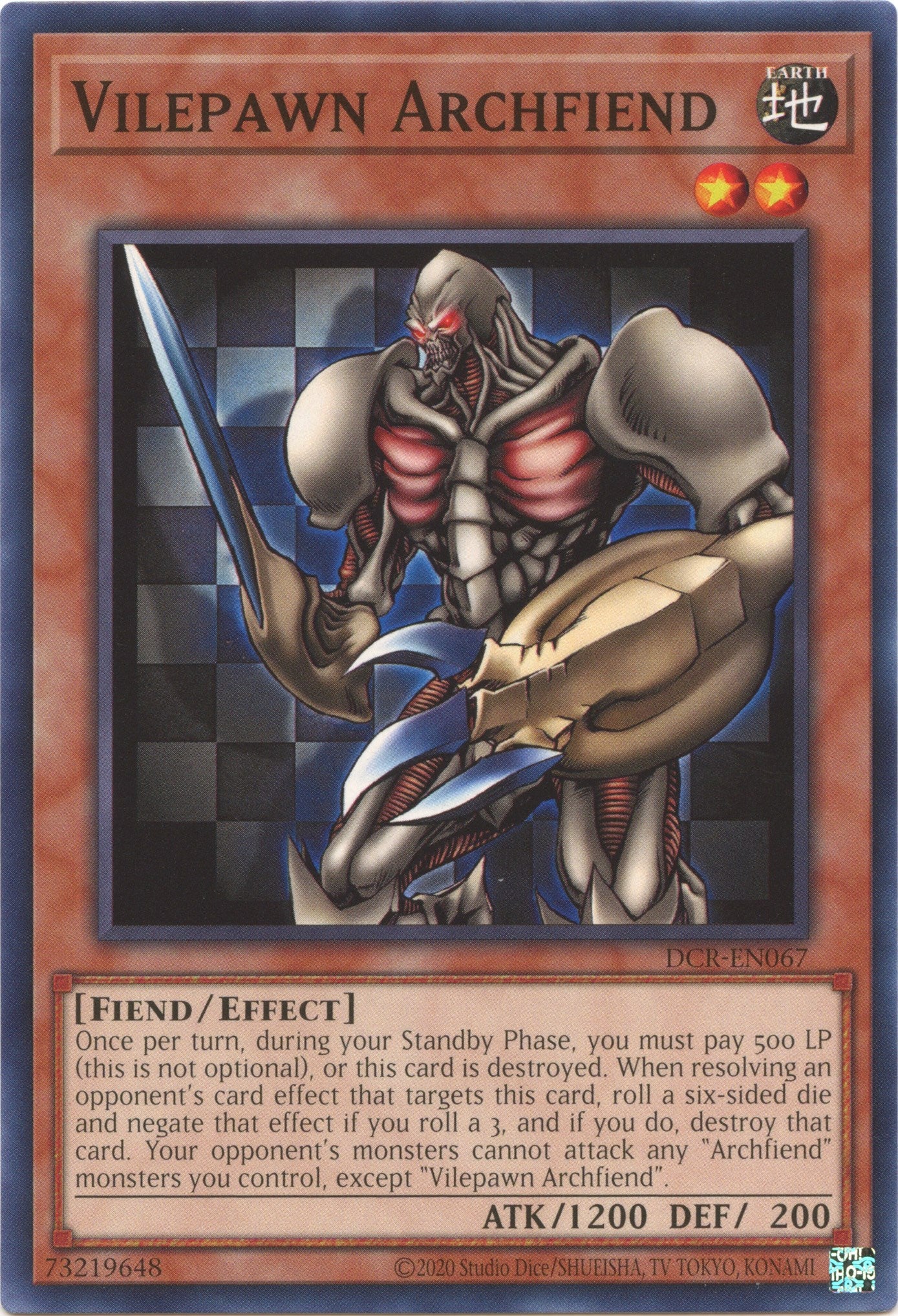 Vilepawn Archfiend (25th Anniversary) [DCR-EN067] Common | The Gaming-Verse