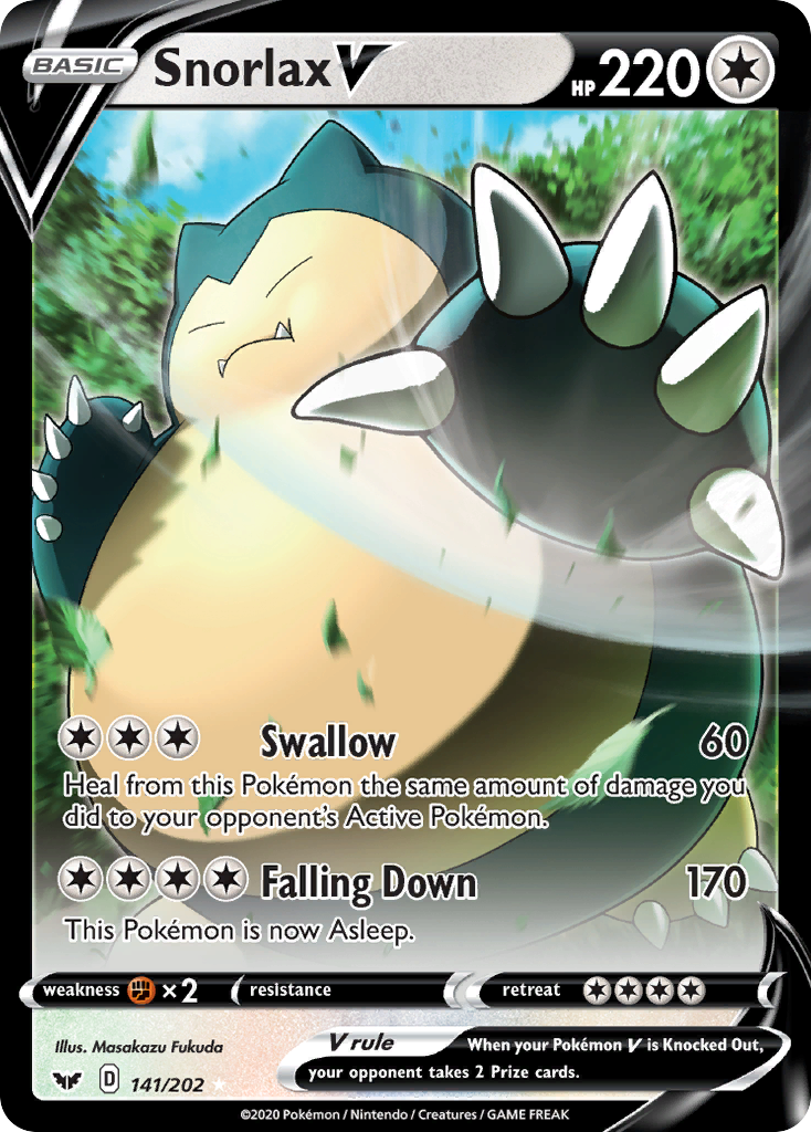 Snorlax V (141/202) (Oversized) [Sword & Shield: Base Set] | The Gaming-Verse