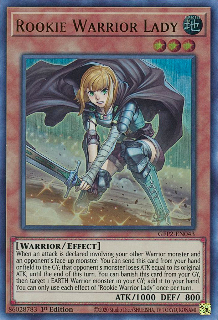 Rookie Warrior Lady [GFP2-EN043] Ultra Rare | The Gaming-Verse