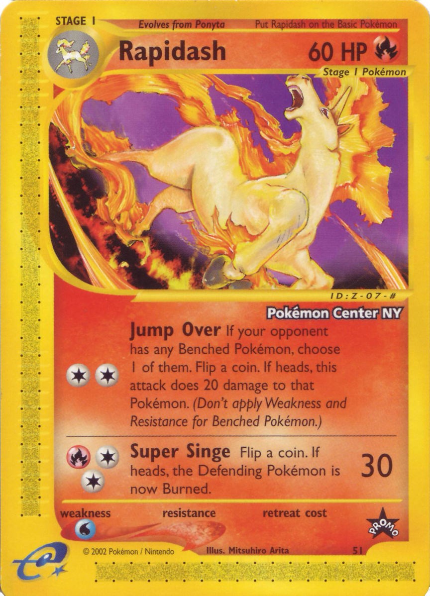 Rapidash (51) (Pokemon Center NY Promo) [Wizards of the Coast: Black Star Promos] | The Gaming-Verse