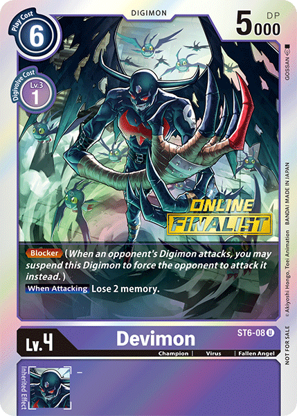 Devimon [ST6-08] (Online Finalist) [Starter Deck: Venomous Violet Promos] | The Gaming-Verse