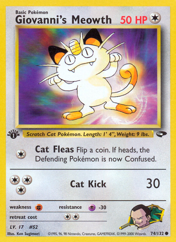 Giovanni's Meowth (74/132) [Gym Challenge 1st Edition] | The Gaming-Verse