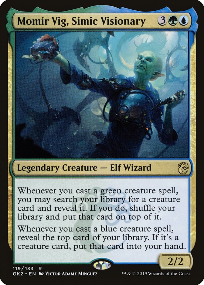 Momir Vig, Simic Visionary [Ravnica Allegiance Guild Kit] | The Gaming-Verse