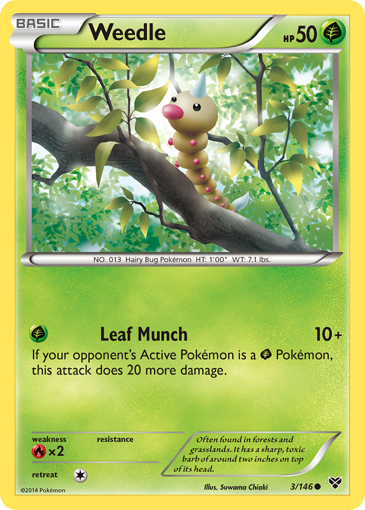 Weedle (3/146) [XY: Base Set] | The Gaming-Verse