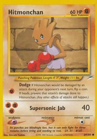 Hitmonchan (69/105) [Neo Destiny Unlimited] | The Gaming-Verse