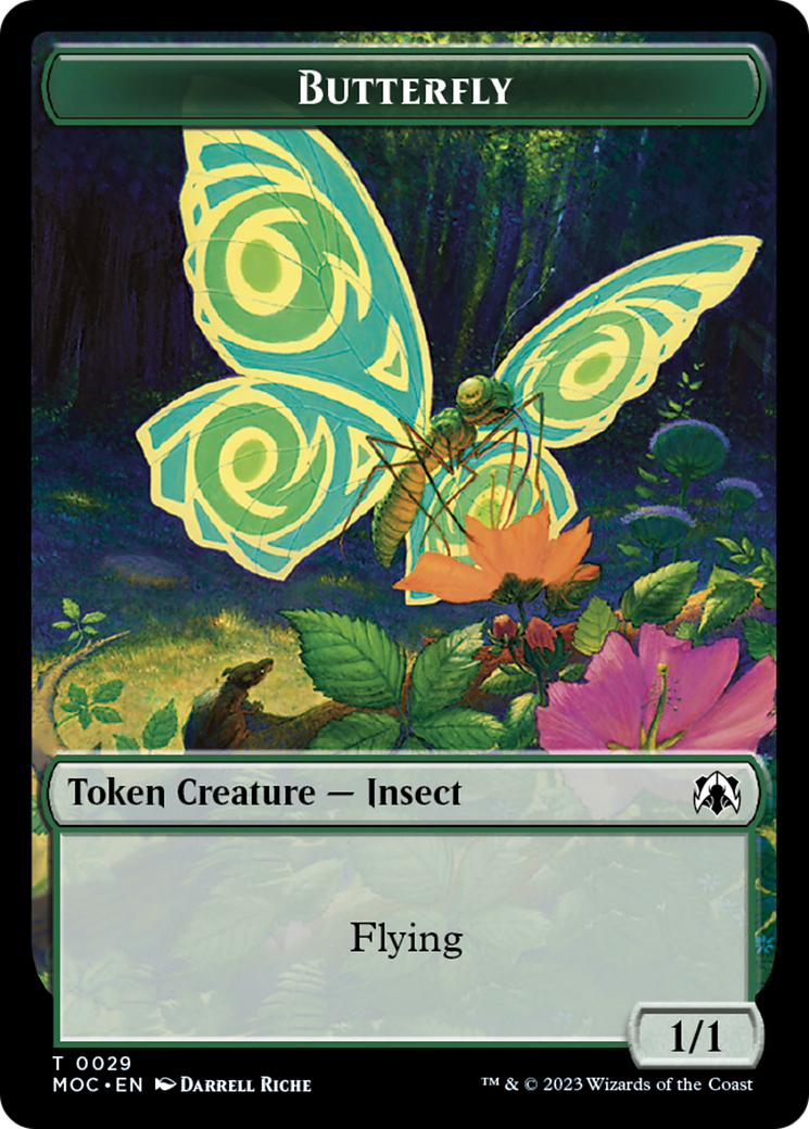 Butterfly // City's Blessing Double-Sided Token [March of the Machine Commander Tokens] | The Gaming-Verse