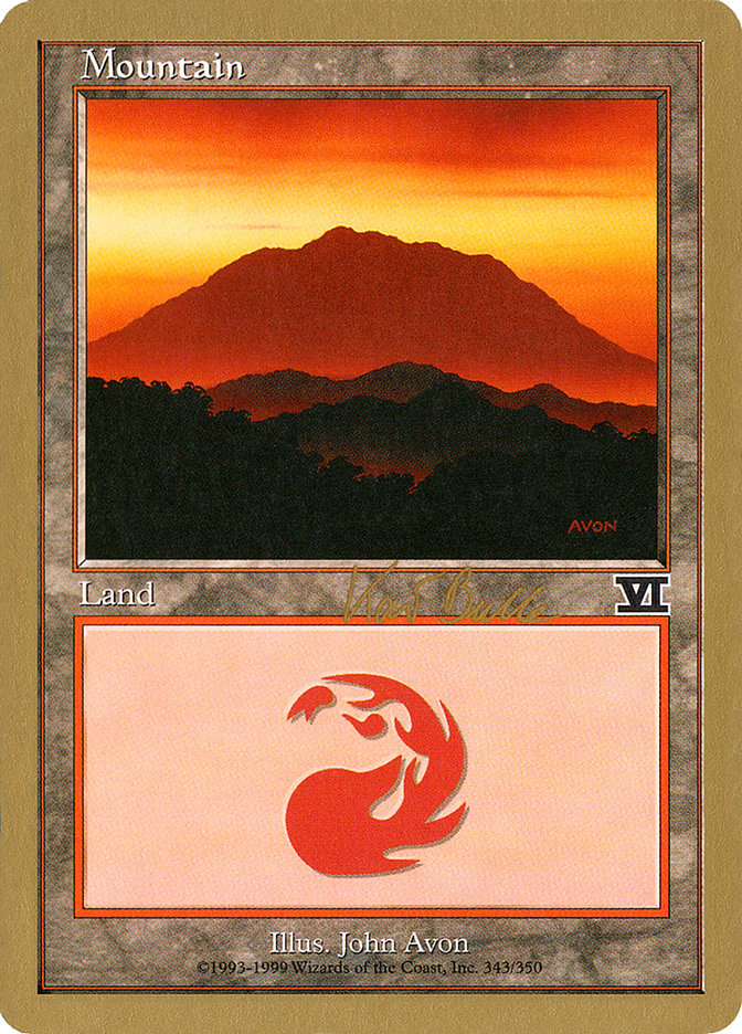 Mountain (kb343) (Kai Budde) [World Championship Decks 1999] | The Gaming-Verse