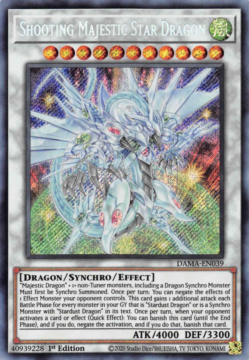 Shooting Majestic Star Dragon [DAMA-EN039] Starlight Rare | The Gaming-Verse