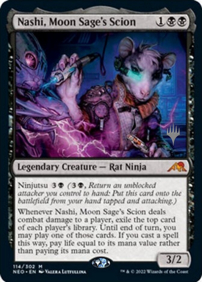 Nashi, Moon Sage's Scion (Promo Pack) [Kamigawa: Neon Dynasty Promos] | The Gaming-Verse