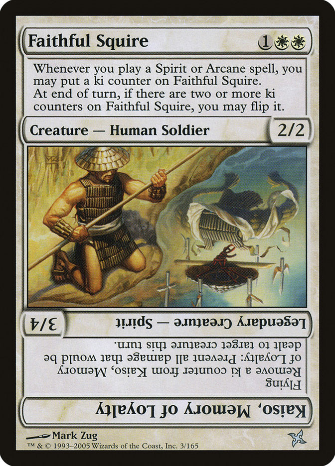 Faithful Squire // Kaiso, Memory of Loyalty [Betrayers of Kamigawa] | The Gaming-Verse