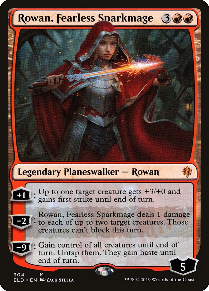 Rowan, Fearless Sparkmage [Throne of Eldraine] | The Gaming-Verse