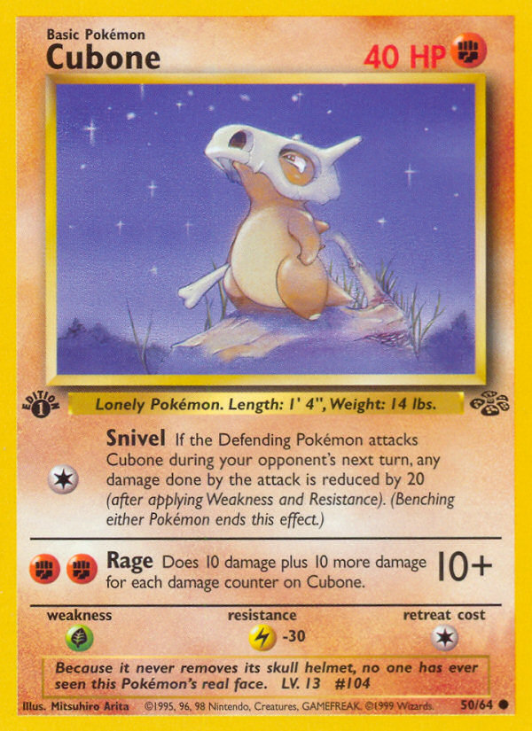 Cubone (50/64) [Jungle 1st Edition] | The Gaming-Verse