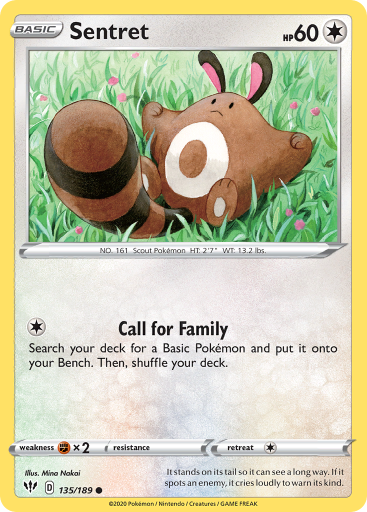 Sentret (135/189) [Sword & Shield: Darkness Ablaze] | The Gaming-Verse