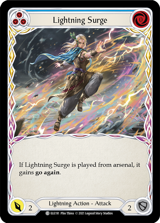 Lightning Surge (Blue) [ELE191] (Tales of Aria)  1st Edition Normal | The Gaming-Verse