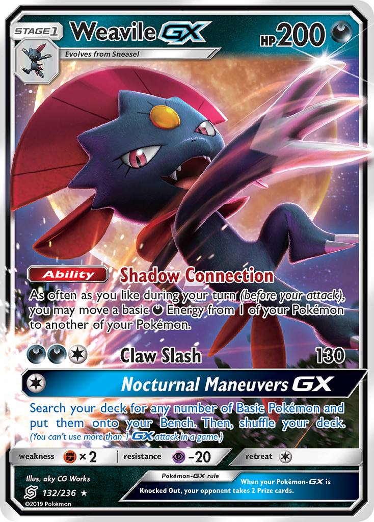 Weavile GX (132/236) [Sun & Moon: Unified Minds] | The Gaming-Verse