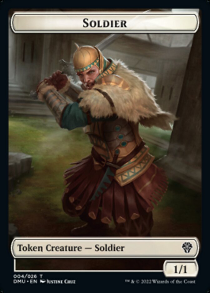 Soldier // Monk Double-sided Token [Dominaria United Tokens] | The Gaming-Verse