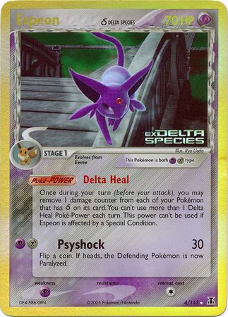 Espeon (4/113) (Delta Species) (Stamped) [EX: Delta Species] | The Gaming-Verse