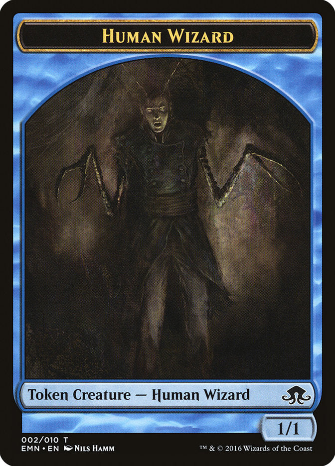 Human Wizard [Eldritch Moon Tokens] | The Gaming-Verse