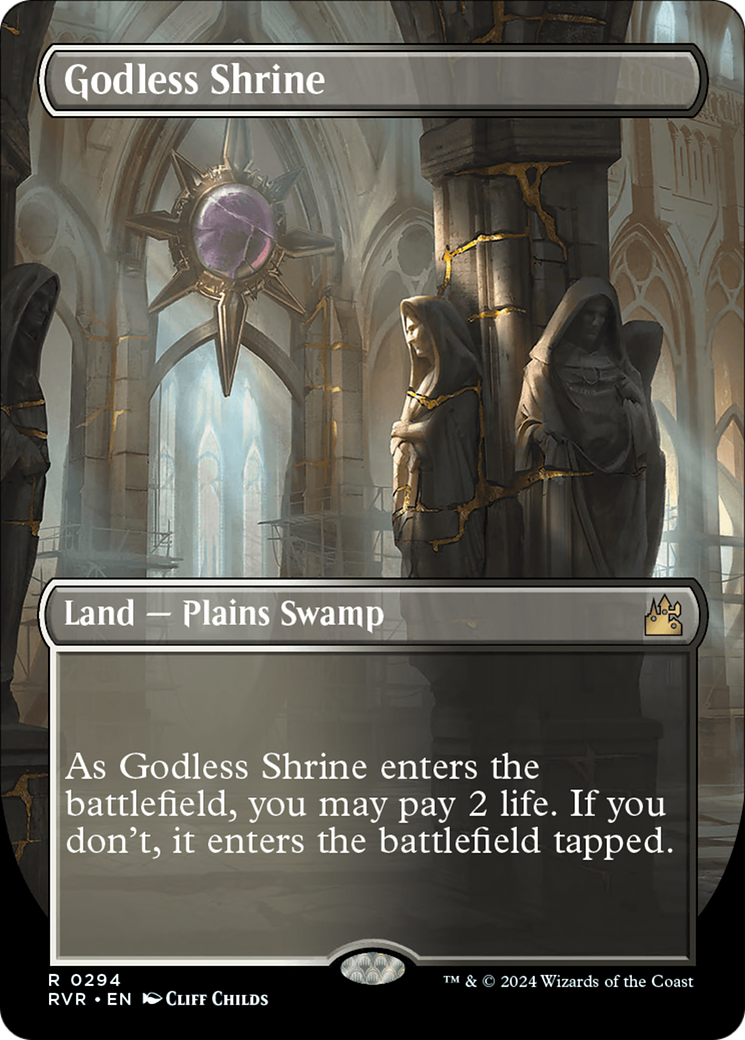 Godless Shrine (Borderless) [Ravnica Remastered] | The Gaming-Verse