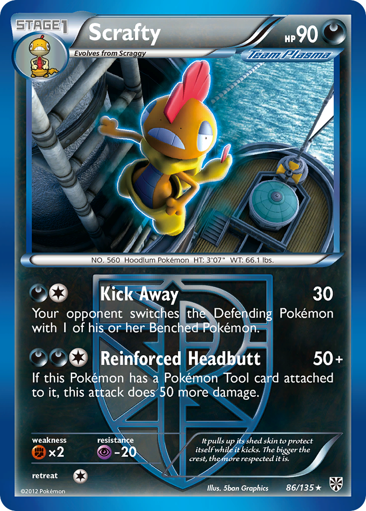 Scrafty (86/135) [Black & White: Plasma Storm] | The Gaming-Verse