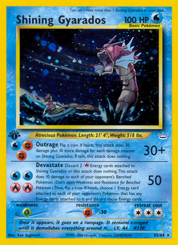 Shining Gyarados (65/64) [Neo Revelation 1st Edition] | The Gaming-Verse