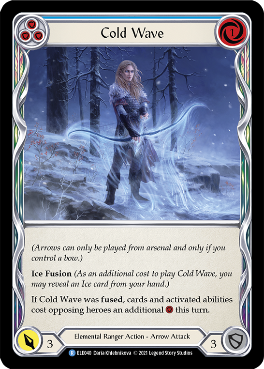 Cold Wave (Blue) [ELE040] (Tales of Aria)  1st Edition Rainbow Foil | The Gaming-Verse