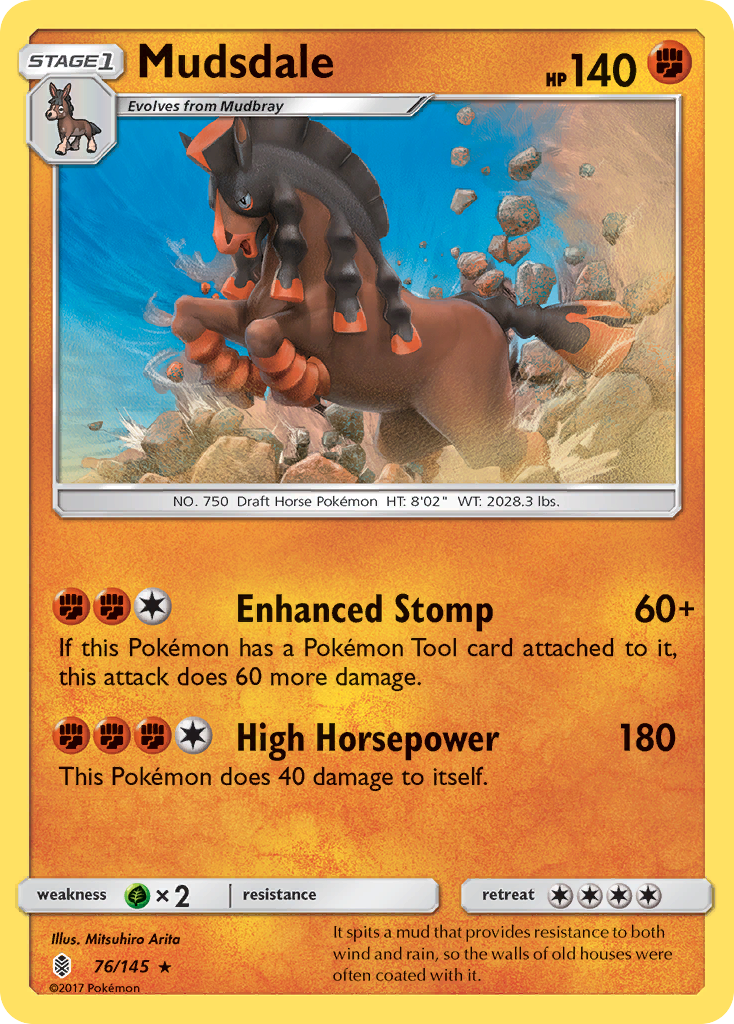 Mudsdale (76/145) [Sun & Moon: Guardians Rising] | The Gaming-Verse