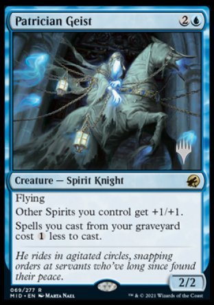 Patrician Geist (Promo Pack) [Innistrad: Midnight Hunt Promos] | The Gaming-Verse