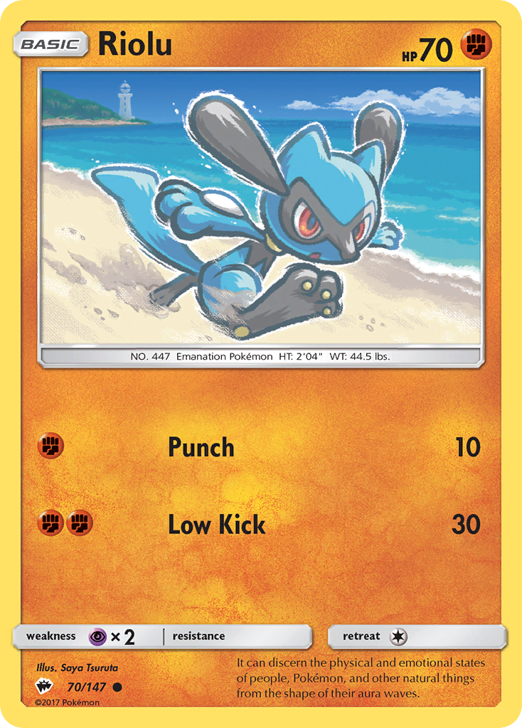 Riolu (70/147) [Sun & Moon: Burning Shadows] | The Gaming-Verse