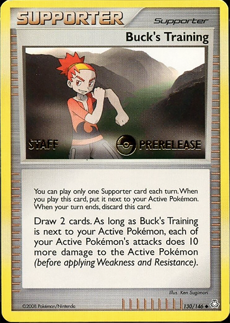 Buck's Training (130/146) (Staff Prerelease Promo) [Diamond & Pearl: Legends Awakened] | The Gaming-Verse