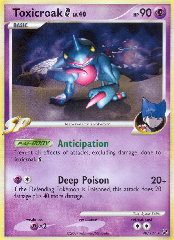 Toxicroak G (40/127) [Platinum: Base Set] | The Gaming-Verse