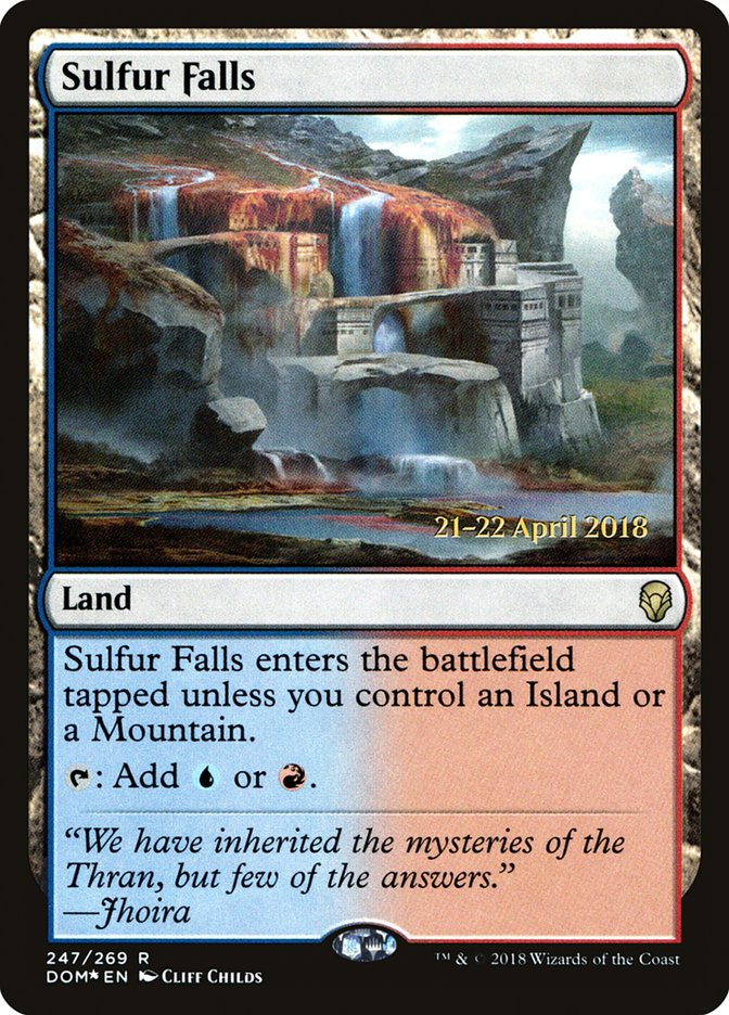 Sulfur Falls  (Prerelease) [Dominaria Prerelease Promos] | The Gaming-Verse