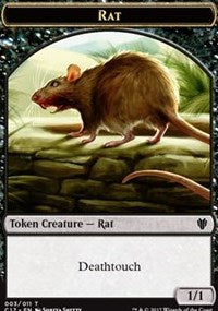 Rat (003) // Cat (001) Double-sided Token [Commander 2017 Tokens] | The Gaming-Verse