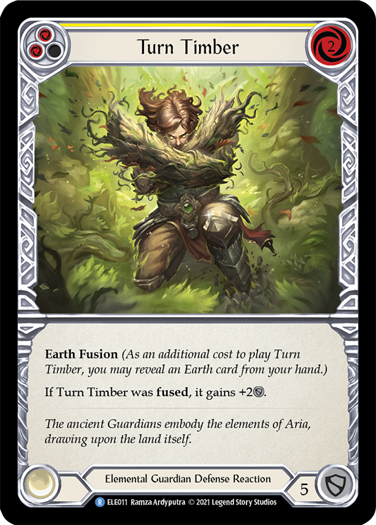 Turn Timber (Yellow) [ELE011] (Tales of Aria)  1st Edition Rainbow Foil | The Gaming-Verse